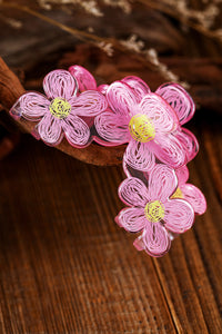 Pink Sweet Flower Hair Claw Clip