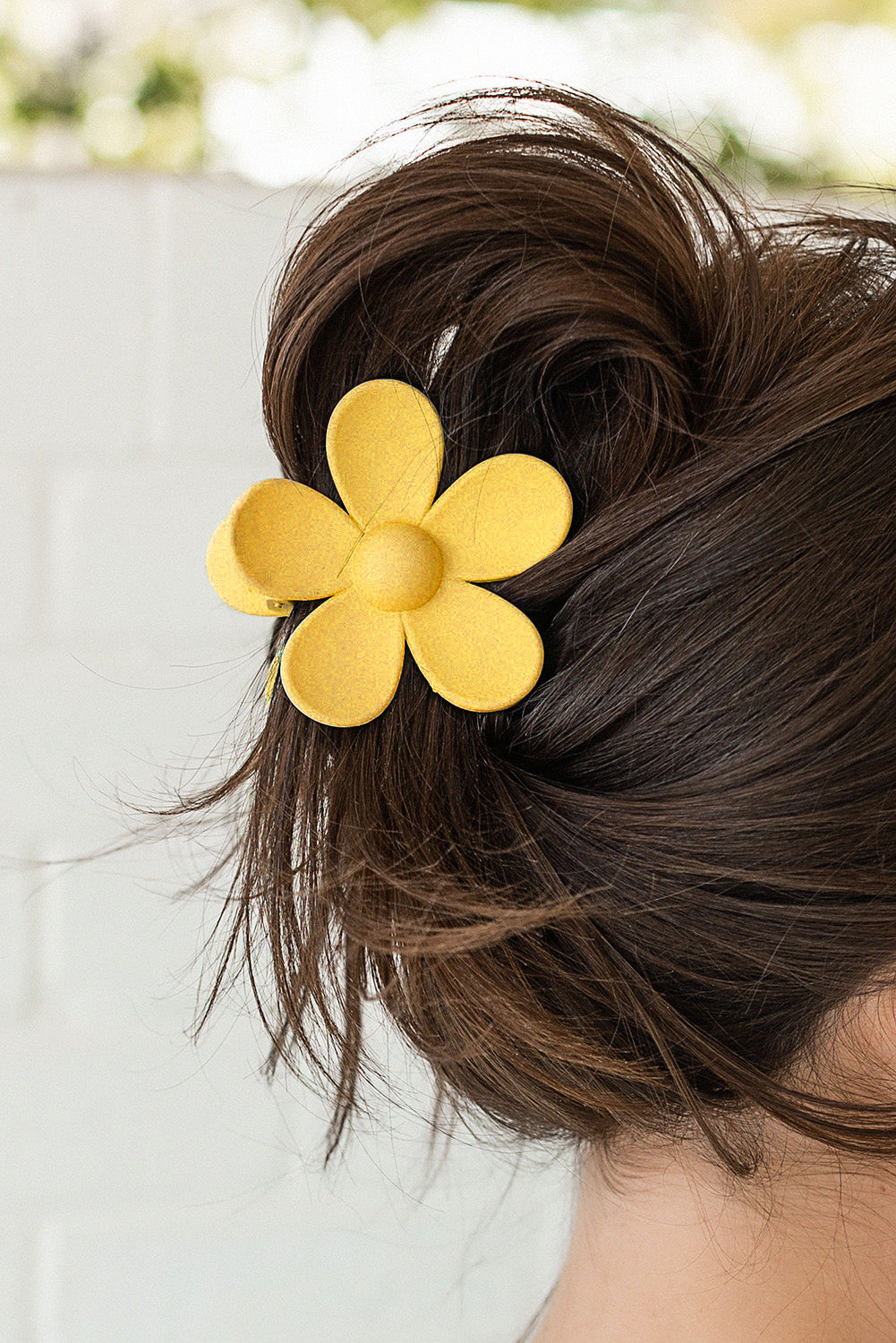 Yellow Flower Small Hair Claw Clip