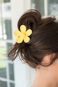 Yellow Flower Small Hair Claw Clip