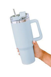 Purple 304 Stainless Steel Insulated Tumbler Mug With Straw