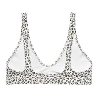 BELLA ECO PADDED BIKINI TOP | WHITE LEOPARD