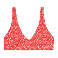 BELLA ECO PADDED BIKINI TOP | - GARDEN PARTY RED