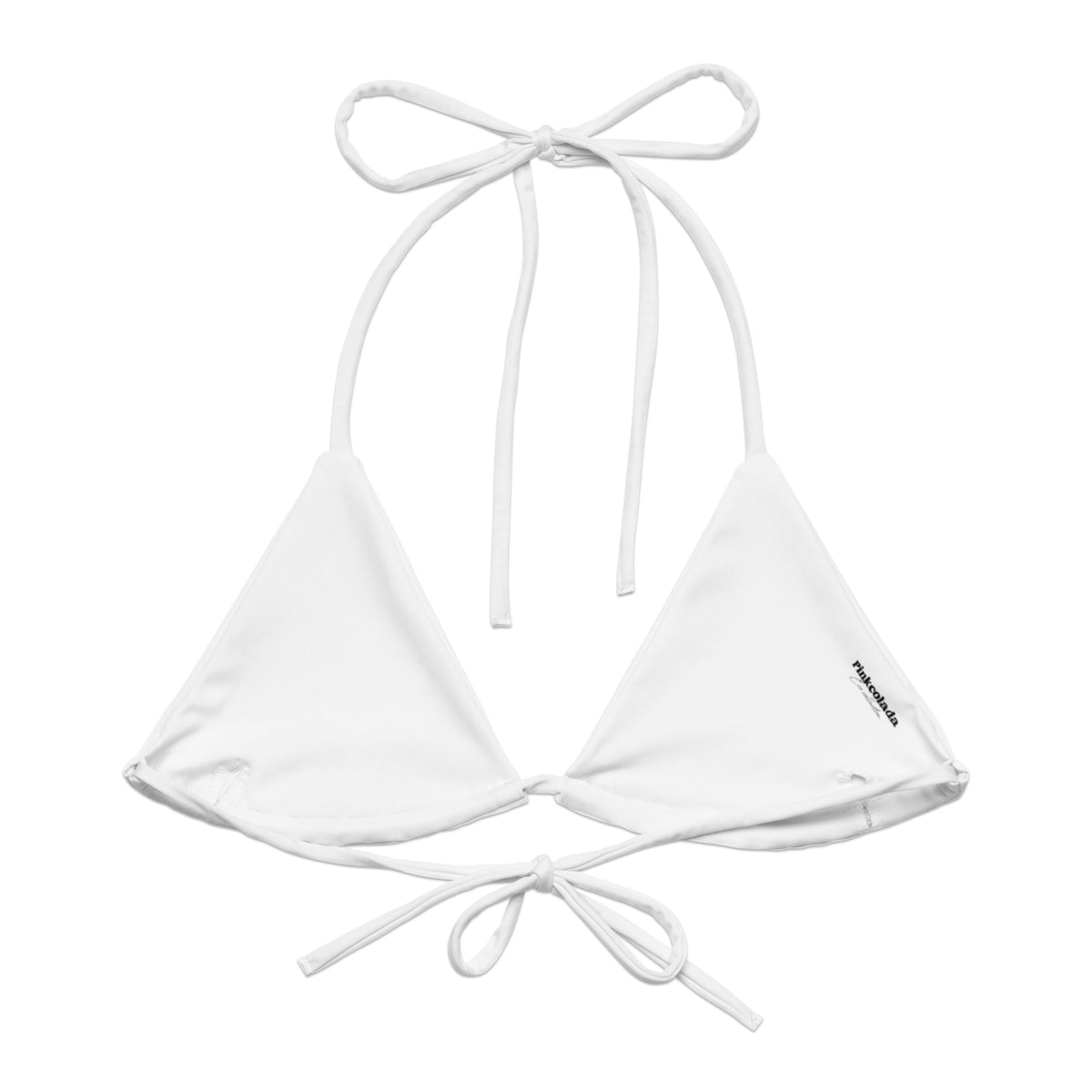 TRIANGLE STRING BIKINI TOP ECO - WHITE