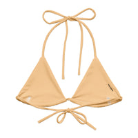 TRIANGLE STRING BIKINI TOP ECO - PASTEL MANDARIN