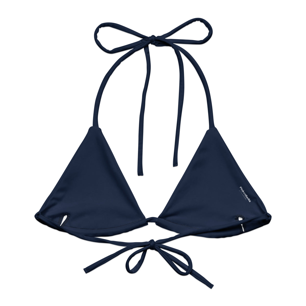 TRIANGLE STRING BIKINI TOP ECO - DEEP NAVY