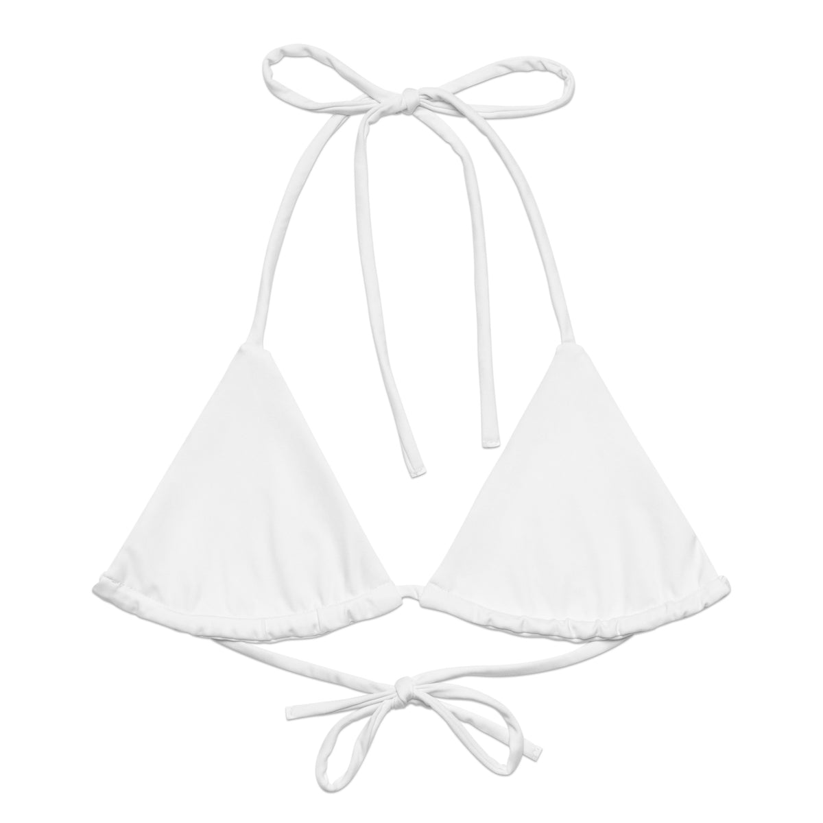 TRIANGLE STRING BIKINI TOP ECO - WHITE