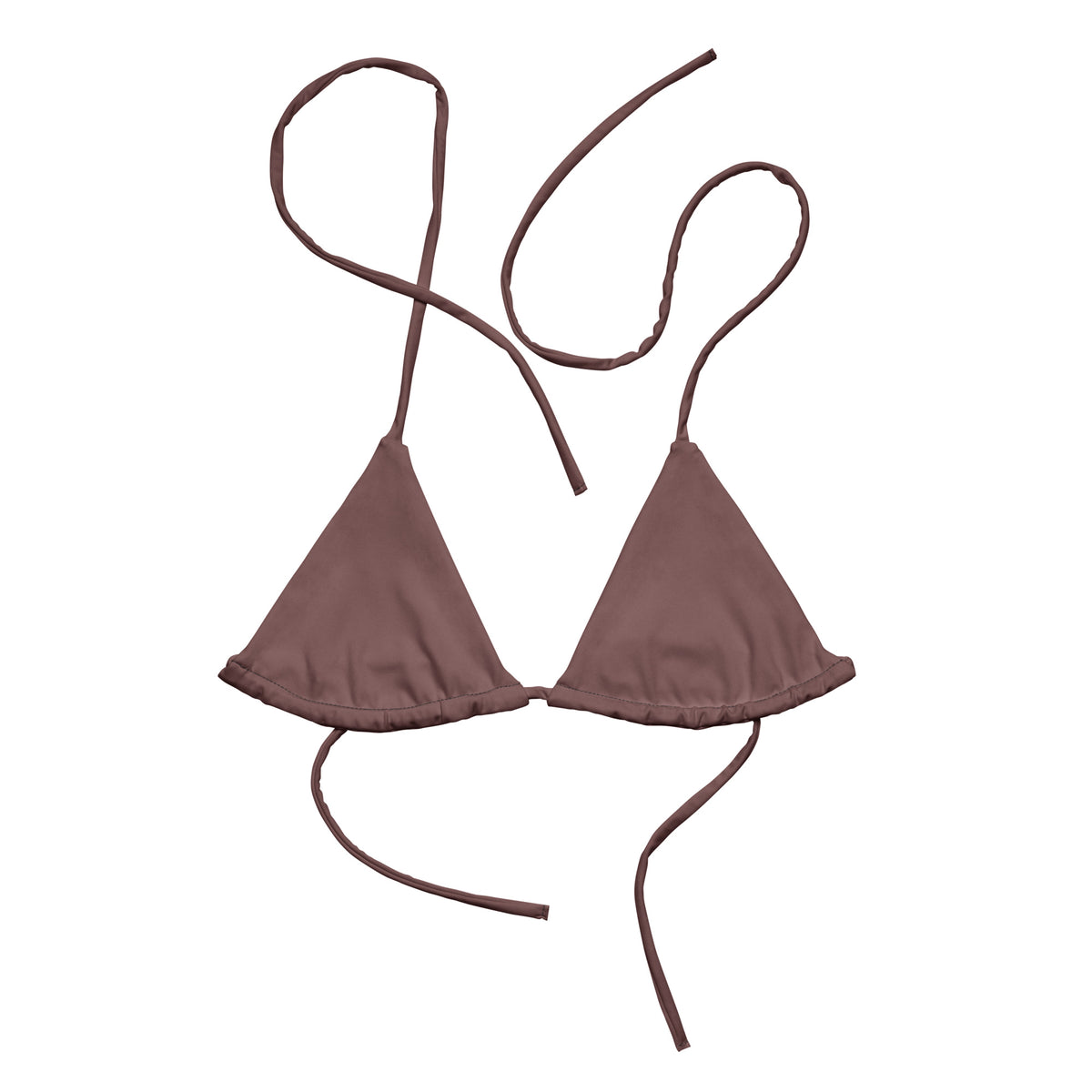 TRIANGLE STRING BIKINI TOP ECO - CHOCOLATE