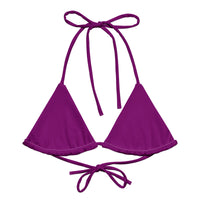 TRIANGLE STRING BIKINI TOP ECO - BERRY PURPLE