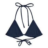 TRIANGLE STRING BIKINI TOP ECO - DEEP NAVY