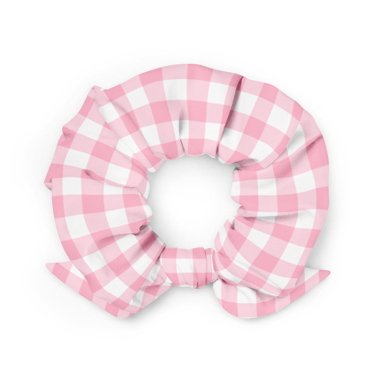 ECO SCRUNCHIE - PINK GINGHAM