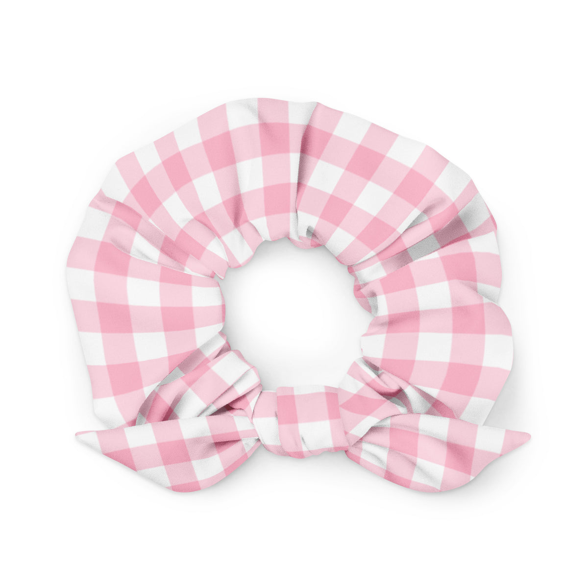 ECO SCRUNCHIE - PINK GINGHAM