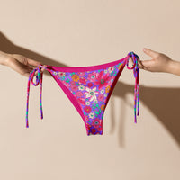 STRING BIKINI BOTTOM ECO - MAGICAL PURPLE BLOOMS