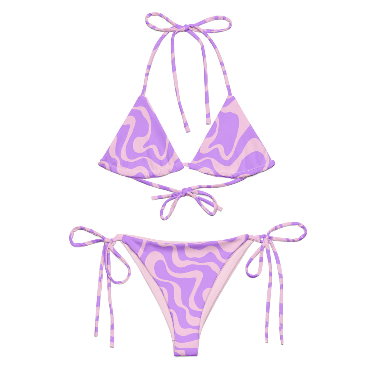 STRING BIKINI SET ECO - PURPLE SWIRLSA