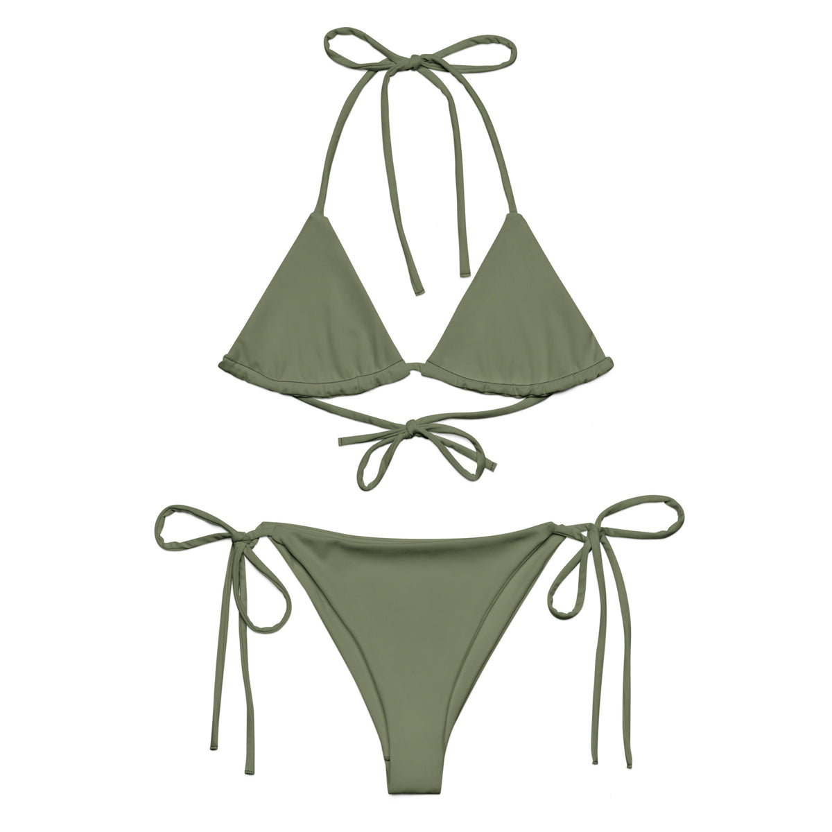 STRING BIKINI SET ECO - KHAKI GREEN