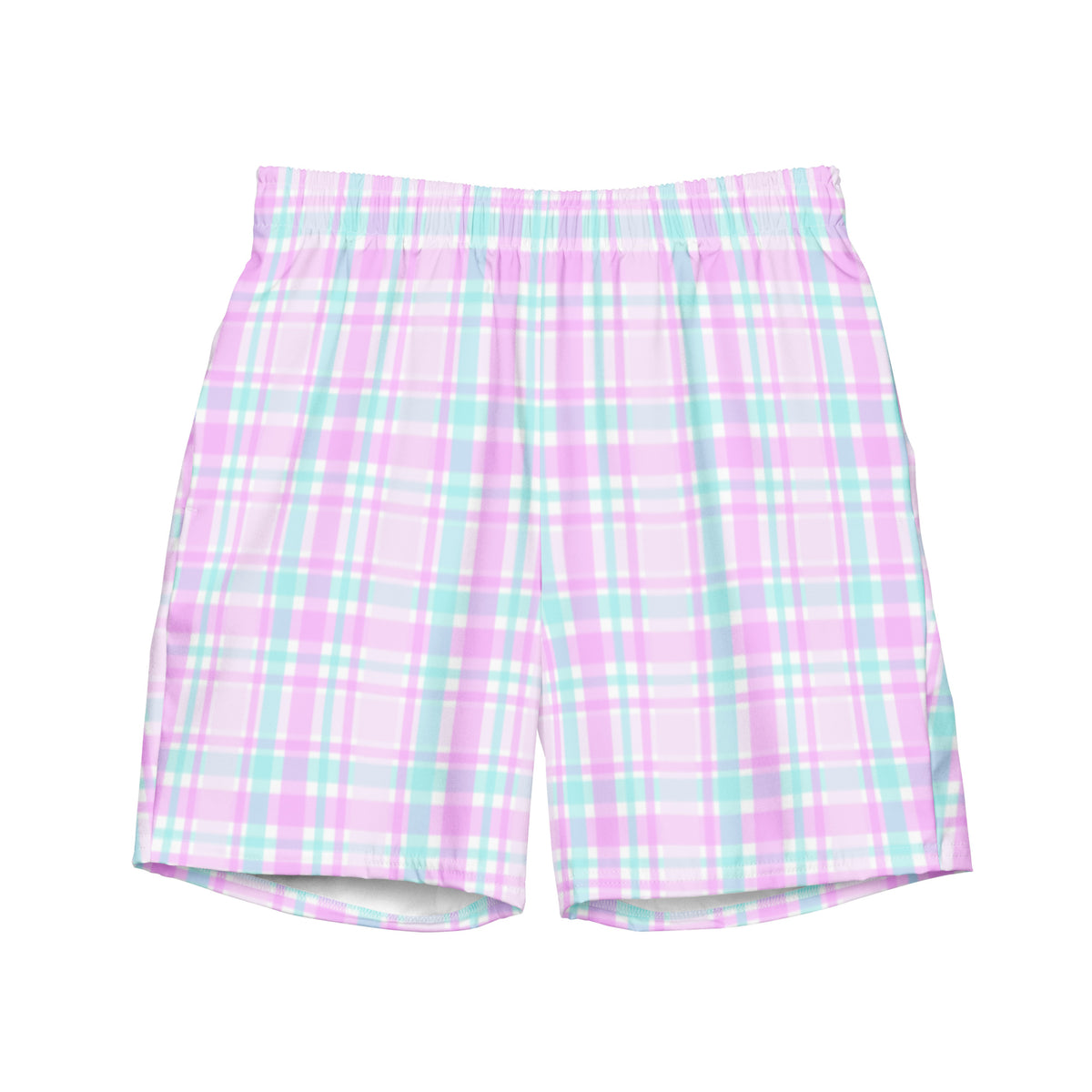 ECO MEN'S SWIM SHORTS | PINK PLAIDS