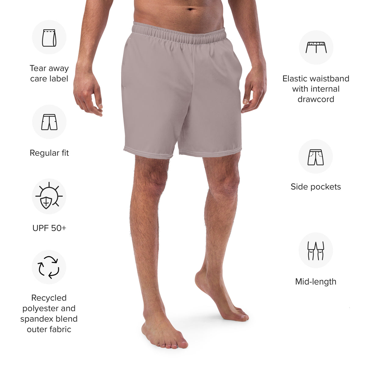 ECO MEN'S SWIM SHORTS - COCO MOCHA