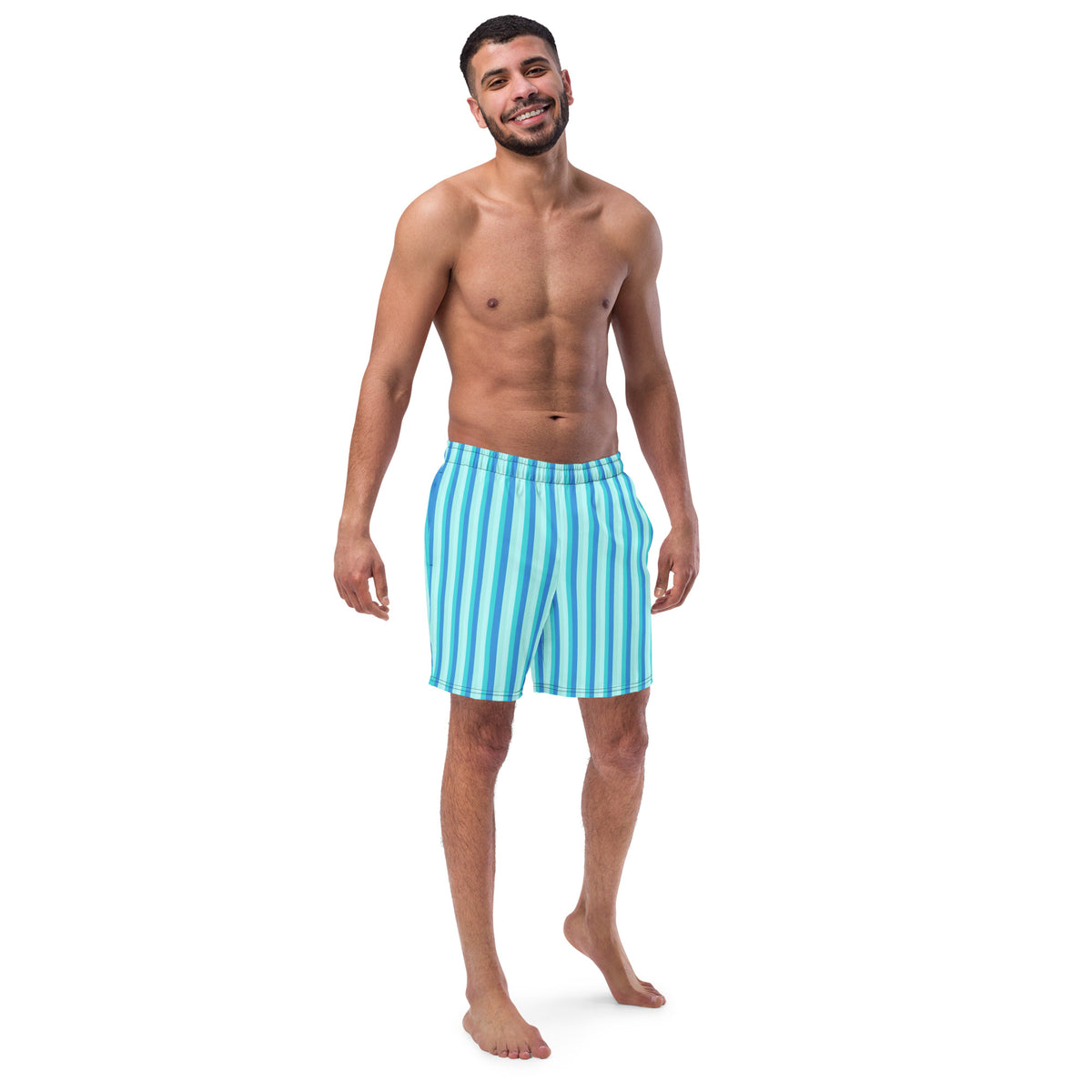 ECO MEN'S SWIM SHORTS - BLUE STRIPES