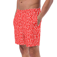 ECO MEN'S SWIM SHORTS | GARDEN PARTY RED