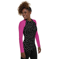 RASH GUARD ECO - PURPLE BLACK POLKA