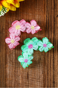 Pink Sweet Flower Hair Claw Clip