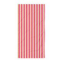 BEACH TOWEL - ORANGE RED STRIPES