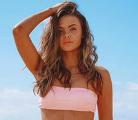 BAUDOUIN BIKINI TOP IN BUBBLEGUM PINK - PINKCOLADA