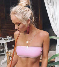 BAUDOUIN BIKINI TOP IN BUBBLEGUM PINK - PINKCOLADA