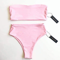 BAUDOUIN BIKINI TOP IN BUBBLEGUM PINK - PINKCOLADA