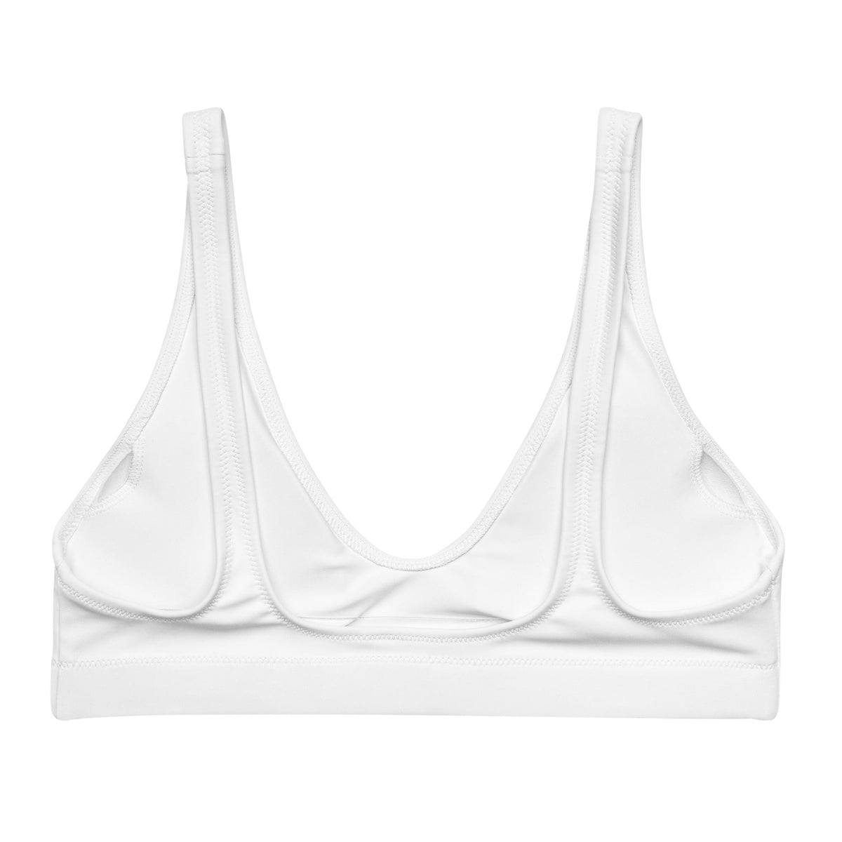 BELLA ECO PADDED BIKINI TOP | WHITE - PINKCOLADA