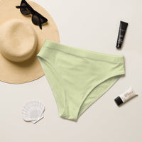 MIAMI ECO HIGH WAISTED BIKINI BOTTOM | PASTEL LIME - PINKCOLADA