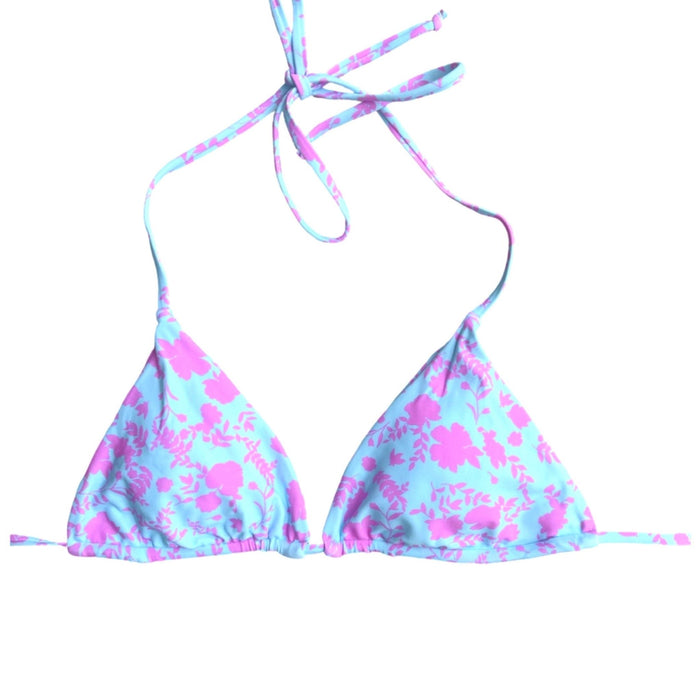 SICILY BIKINI TOP - OHRID BLOOM - PINKCOLADA